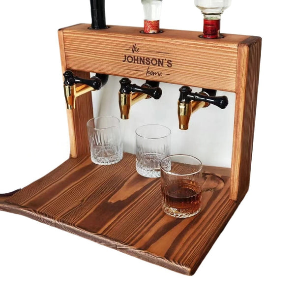 Pine Wood Whisky Dispenser